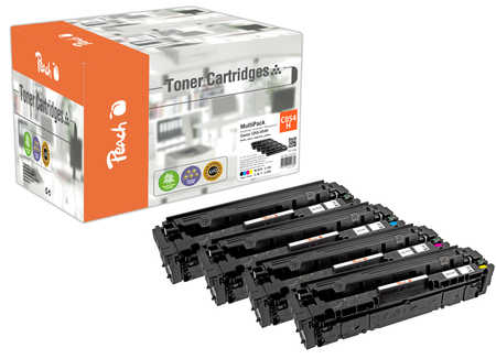 Peach HP 054 H 4 Toner XL (bk, c/m/y) ersetzt Canon CRG-054H, 3028C002, 3027C002, 3026C002, 3025C002 für z.B. Canon iSEN