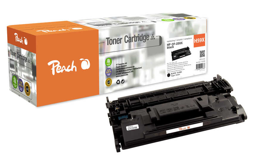 Peach HP 59 X Toner XL bk ersetzt HP No. 59X, CF259X für z.B. HP LaserJet Enterprise M 406 dn, HP LaserJet Enterprise M 