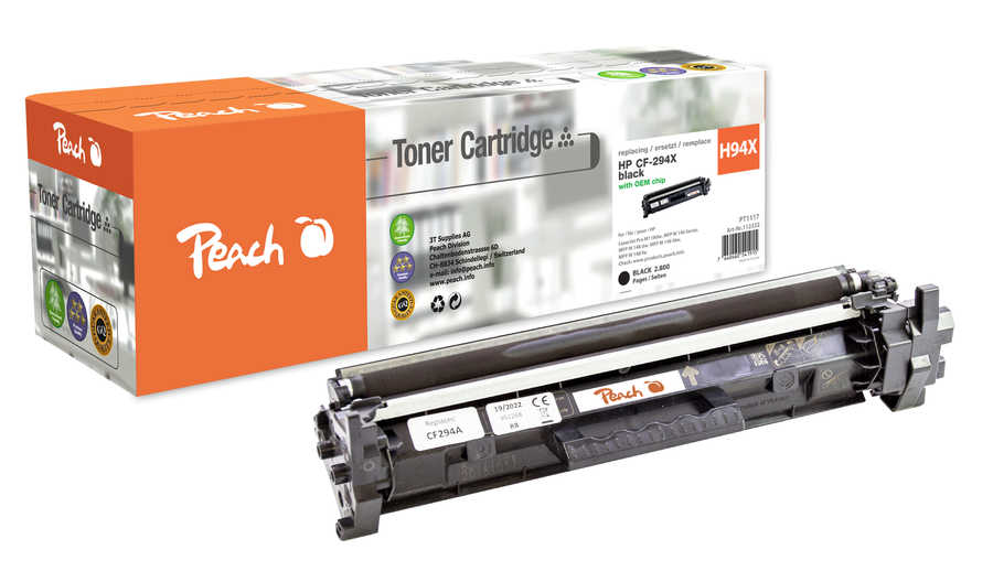 Peach HP 94 A Toner bk ersetzt HP No. 94A, CF294A für z.B. HP LaserJet Pro M 118 dw, HP LaserJet Pro MFP M 148 dw, HP La