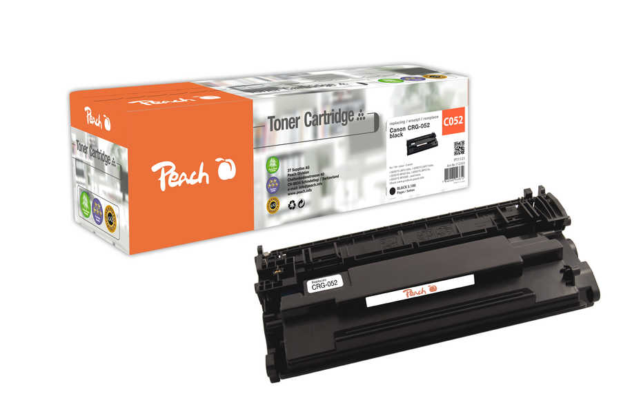 Peach HP 052 bk Toner bk ersetzt Canon CRG-052 bk, 2199C002 für z.B. Canon iSENSYS LBP -210, Canon iSENSYS LBP -212 dw, 