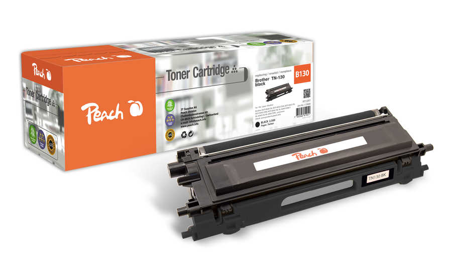 Image of Peach B130 BK Toner bk ersetzt Brother TN-130BK für z.B. Brother DCP -9040 CN, Brother DCP -9042 CDN, Brother DCP -9042 CN, Brother DCP -9045 CDN