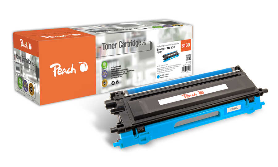 Image of Peach B130 C Toner cy ersetzt Brother TN-130C für z.B. Brother DCP -9040 CN, Brother DCP -9042 CDN, Brother DCP -9042 CN, Brother DCP -9045 CDN