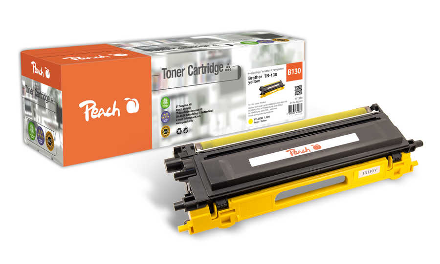Image of Peach B130 Y Toner ye ersetzt Brother TN-130Y für z.B. Brother DCP -9040 CN, Brother DCP -9042 CDN, Brother DCP -9042 CN, Brother DCP -9045 CDN